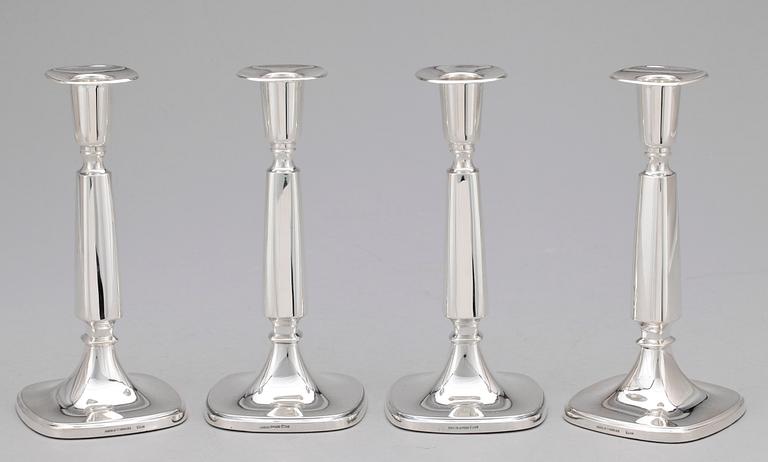 LJUSSTAKAR, 4 st, silver, Tore Eldh, Ceson, Göteborg. bla 1987.