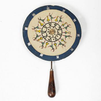 Phénakistiscope, "Disque Magique/Troll-Skifvan", probably France, 19th century.