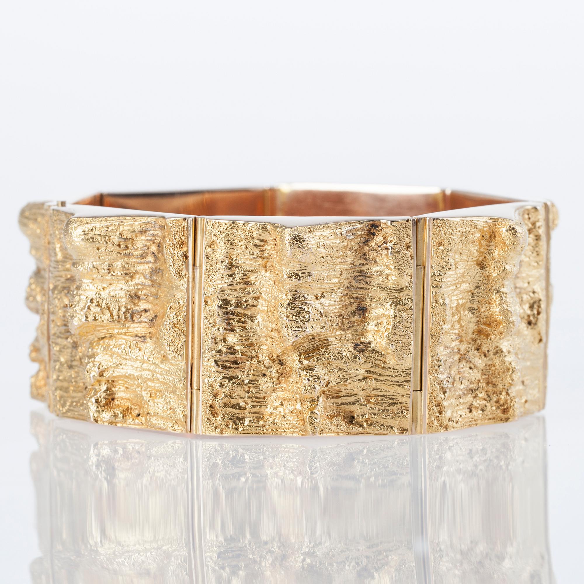 ARMBAND, 14K guld, finska stämplar, 1975. Vikt 89,8 g.