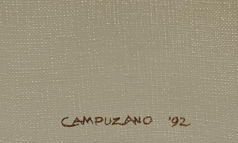 Enrique Campuzano, acrylic on canvas, signed and dated '92.
