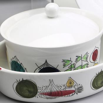 MARIANNE WESTMAN, servis Pomona och picknick ca 44 dlr flintgods Rörstrand 1900-talets mitt/andra hälft.