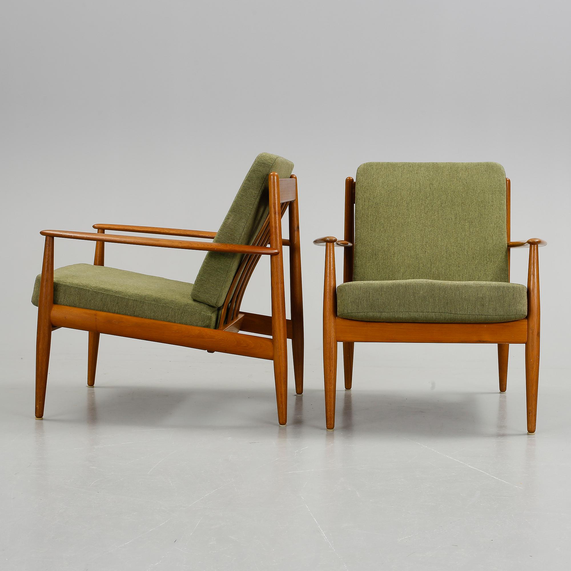 FÅTÖLJER, ett par, Grete Jalk, France & son, Danmark, 1960-tal.