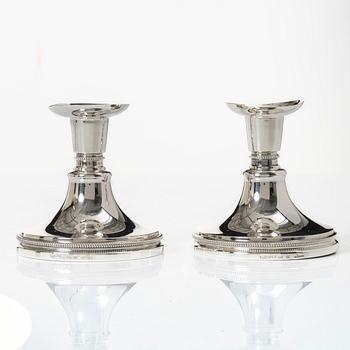 A pair of silver candlesticks, Löfman, MGAB, Uppsala, 1981.