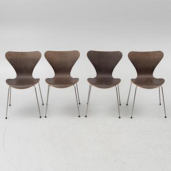 Arne Jacobsen, chairs, 4 pcs, "The Seven", Fritz Hansen.