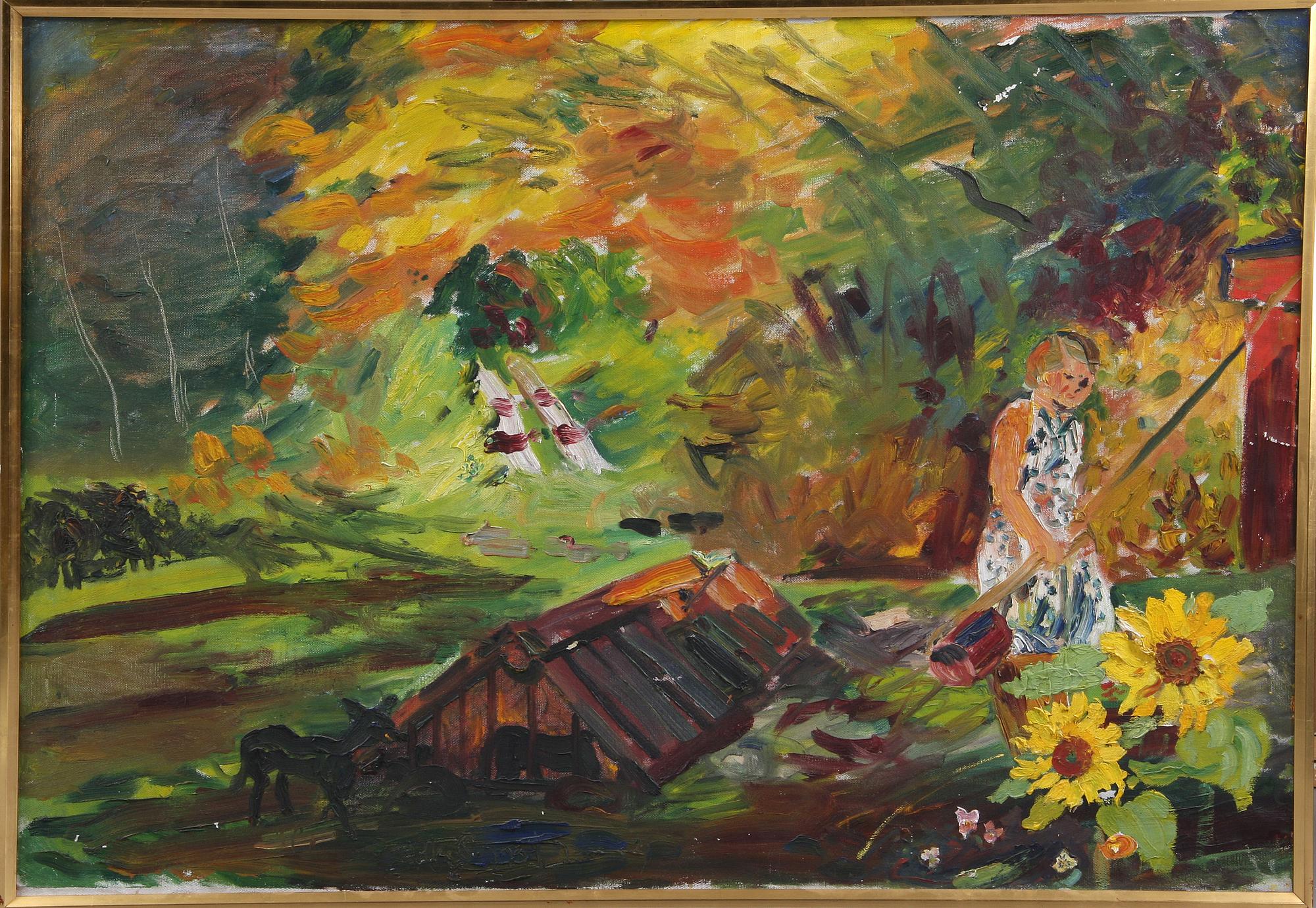 FOLKE PERSSON, olja  på duk, sign.