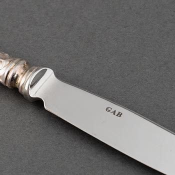 GAB, a part 'Prins Albert' silver cutlery, Stockholm, 1980/90s (64 pieces).