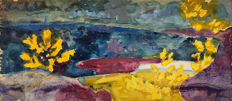 Helmer Osslund, Northern Swedish autumn landscape.