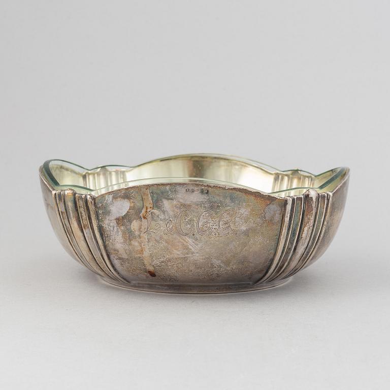 Skål, Silver och glas, Finland, 1923.
