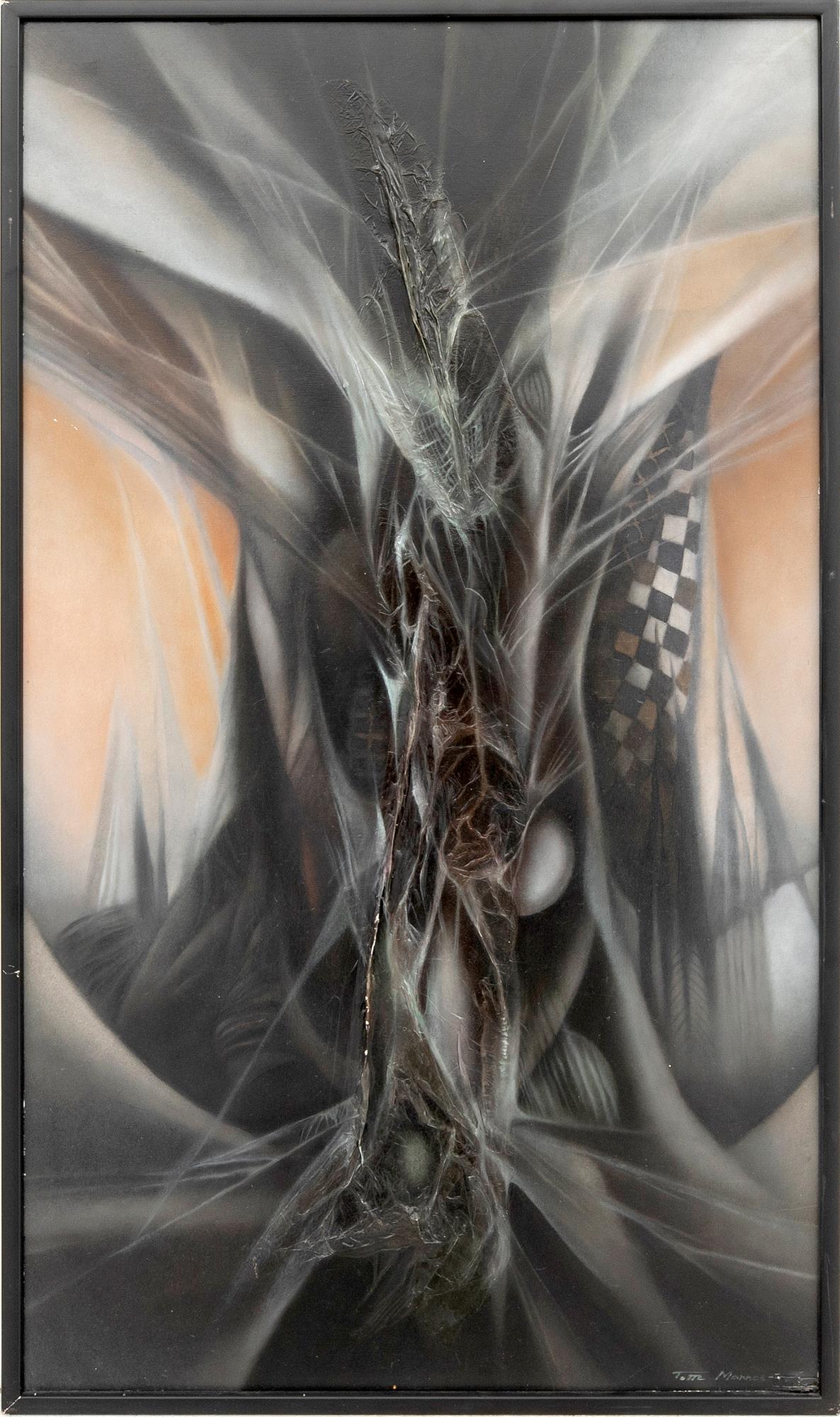 Totte Mannes, oil on panel with relief signed and datd 79.