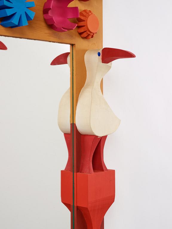 Erik Höglund, a sculptural wall mirror, Eriksmålaglas, Sweden, 1960-70s.