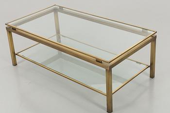 A GLASS TOP COFFEE TABLE, SECOND HALF OF 20TH CENTURY.