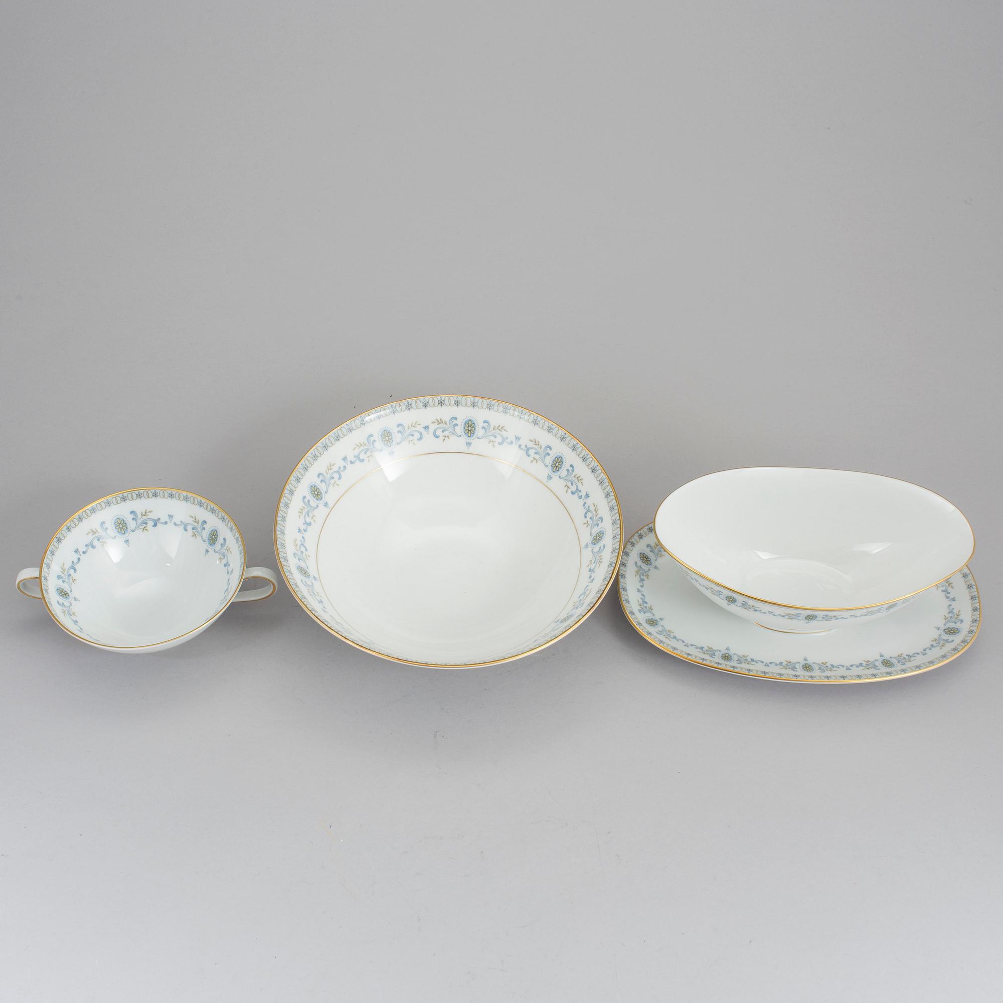 MATSERVIS, 63 delar, porslin, Krautheim, Bavaria, Tyskland, 1900-talets mitt.