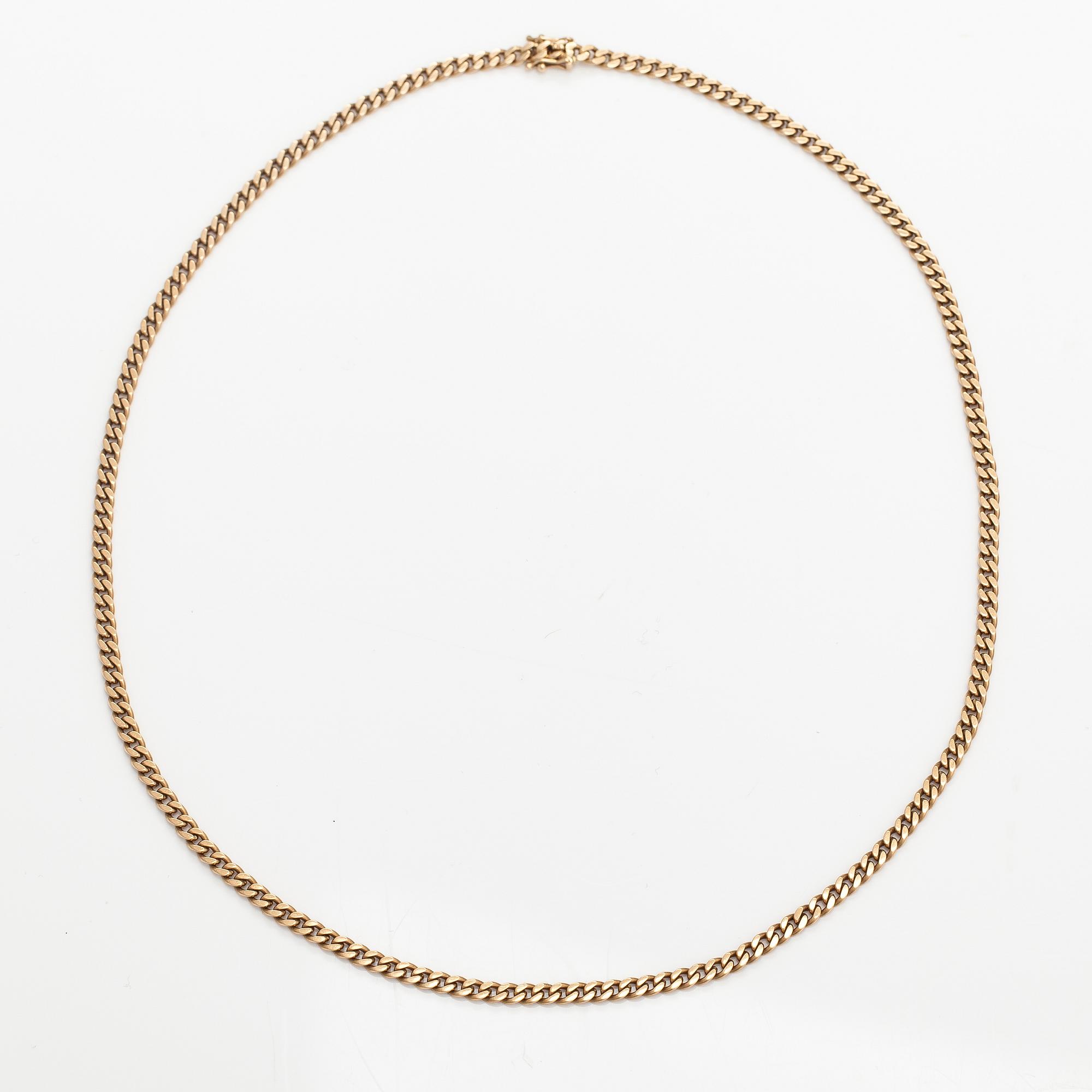 Kaulakoru, 14K kultaa. Kultaseppä Antero Ojala, Helsinki 1991.