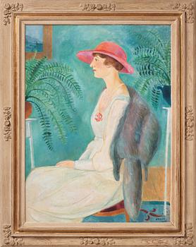 Einar Jolin, A woman with pink hat.
