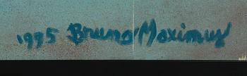 Bruno Maximus, oil on board, signed and dated 1995.