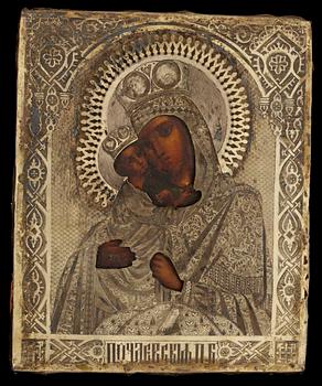 607. IKON med silverrizza, Ryssland 1886.