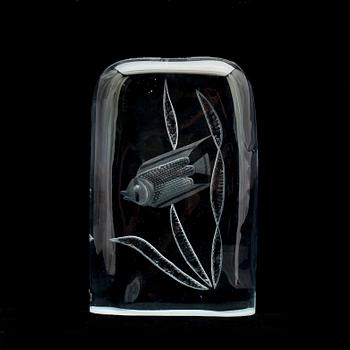 SKULPTUR, glas, Rune Strand för Strömbergshyttan, signerad undertill.