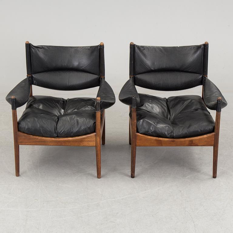 A pair of 'Modus' easy chairs by Kristian Solmer Vedel, Søren Willadsen, Denmark, 1960s.