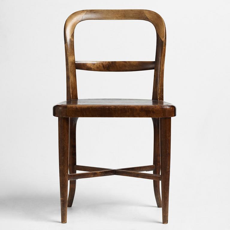 Carl Malmsten, four Swedish Grace chairs for the Stockholm Concert Hall, Nordiska Kompaniet, Sweden 1926.