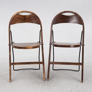 Uno Åhrén/CA Buffington, a set of six 'Bern' folding chairs, Gemla, 1930's.