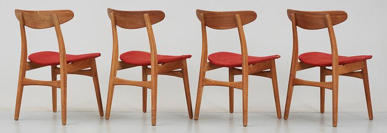 STOLAR, 4 st, "CH-30", design Hans J Wegner, Danmark, 1950-60-tal.