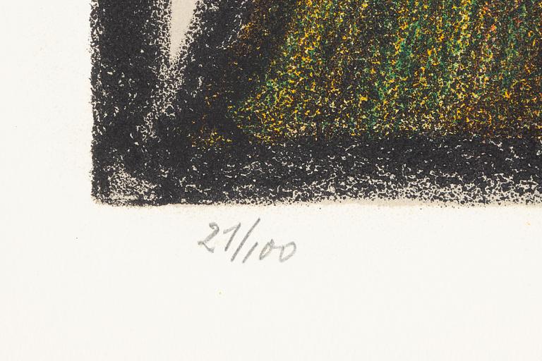 Jean-Michel Atlan, color lithograph, signed and dated -59, numbered 21/100.