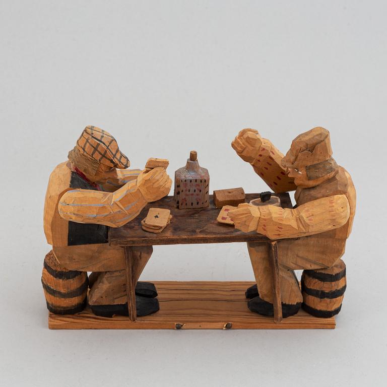 Oidentifierad konstnär, träskulptur, signerad och daterad 1920.