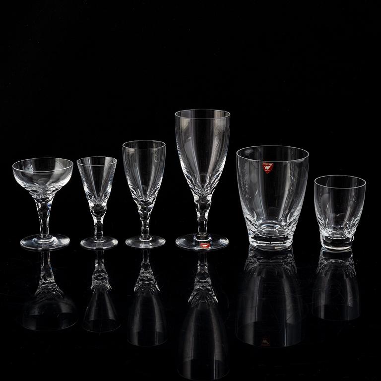 Ingeborg Lundin, 65 pieces glass, 'Carina', Orrefors.