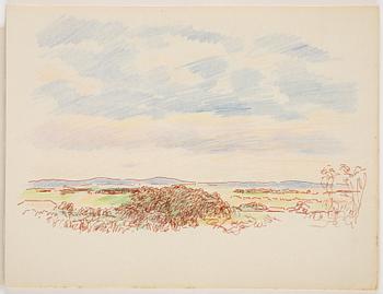 Lotte Laserstein, Skissblock med 22 teckningar varav 7 signerade.