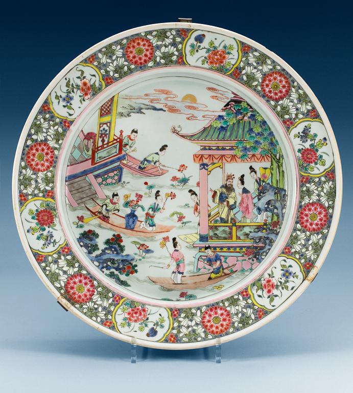 TVÄTTFAT, kompaniporslin. Qing dynastin, Qianlong (1736-95).