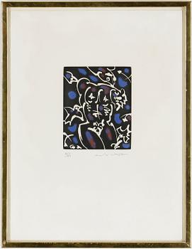 André Masson · ANDRÉ MASSON, färgetsning, signerad och numrerad 16/50.