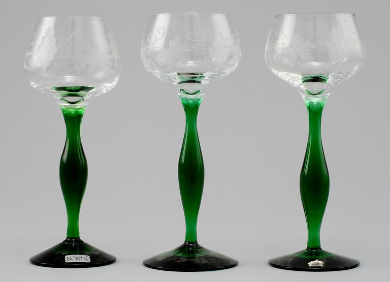 VITVINSGLAS, 12 st, 1900-talets fjärde kvartal.