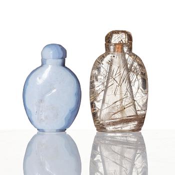 A set of six Chinese sculpted snuff bottles, 20th Century.