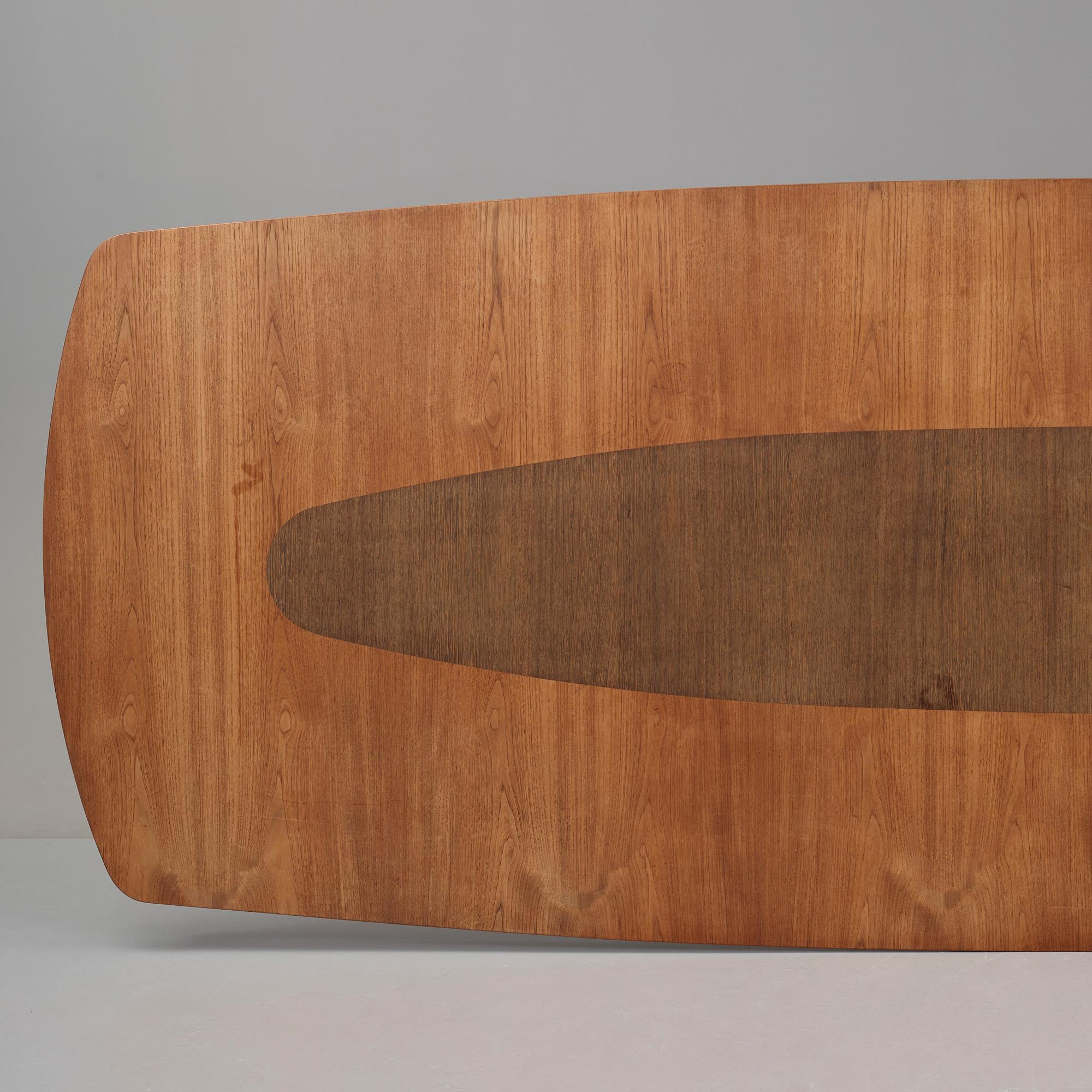Finn Juhl, a unique conference table by Bovirke, Denmark, 1950's.
