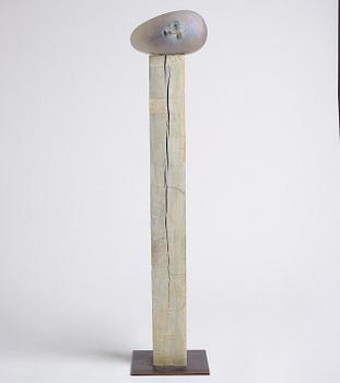 Bertil Vallien, a unique "Resting Head" sand cast glass sculpture, Kosta Boda, Sweden.