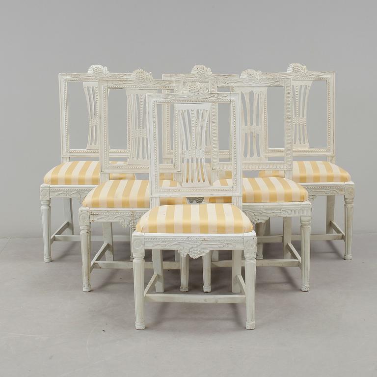 STOLAR, 6 st, gustavianska, Lindome, omkring 1800.