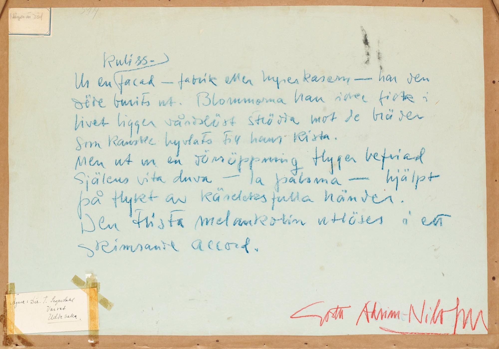 Gösta Adrian-Nilsson, "Någon är död".