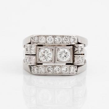 Brilliant cut diamond ring.