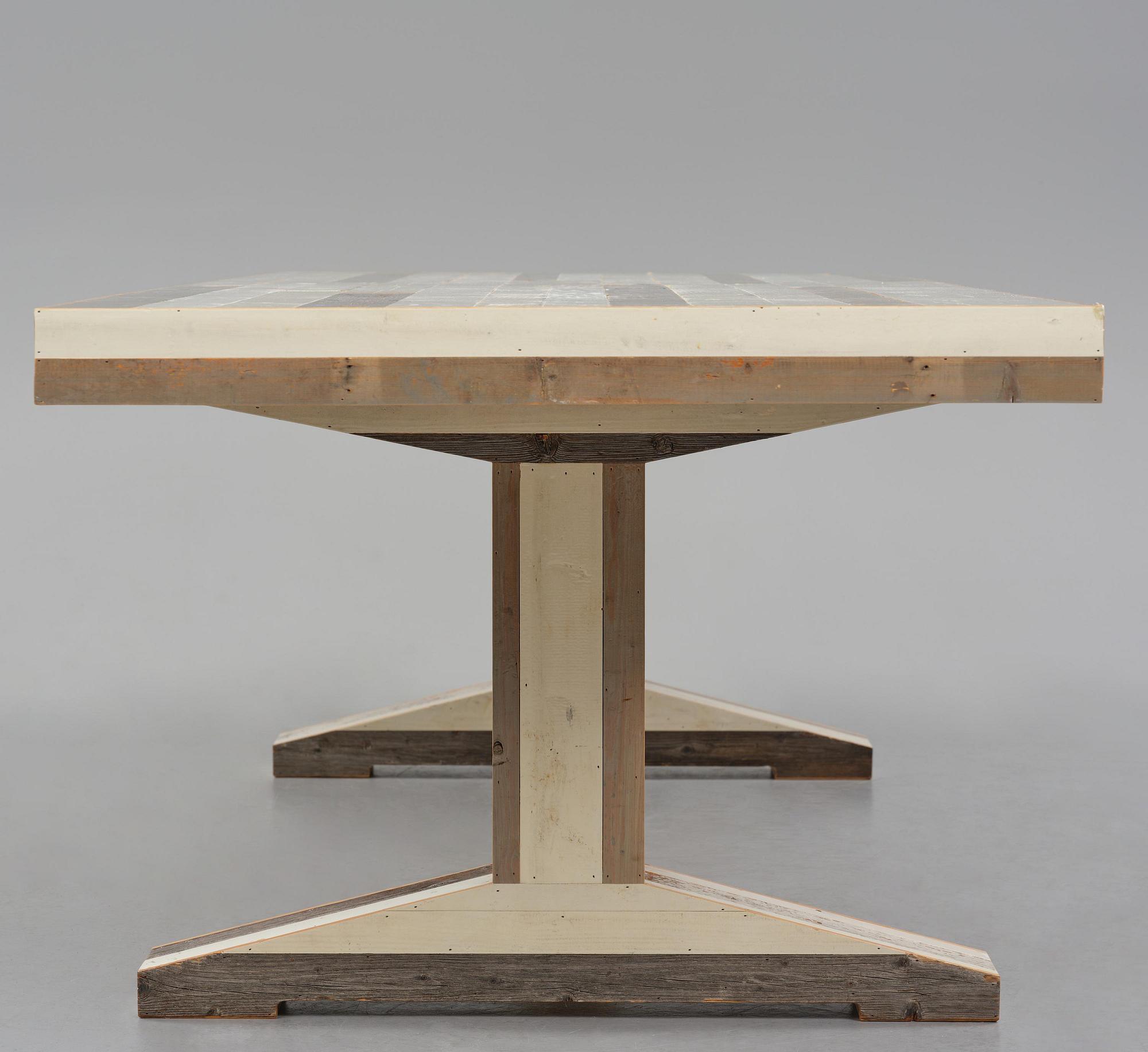 Piet Hein Eek, matbord, "Canteen Table in Scrapwood", Nederländerna, efter 2005.