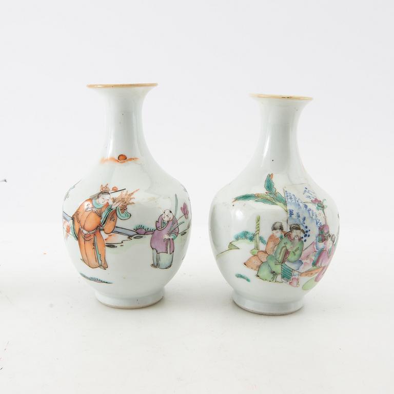 Vaser/Urnor 7 st Kina 18-1900-tal porslin.