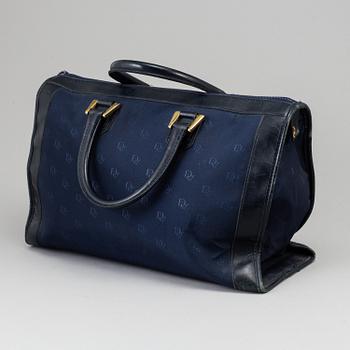 CHRISTIAN DIOR, two blue nylon and leather bags.