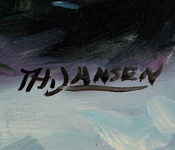 JANSEN, T.H (Pierre Lafitte), olja på duk, signerad, 1900-tal.