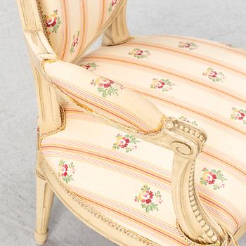 Soffgrupp, 3 delar, gustaviansk stil, 1900-talets första hälft.