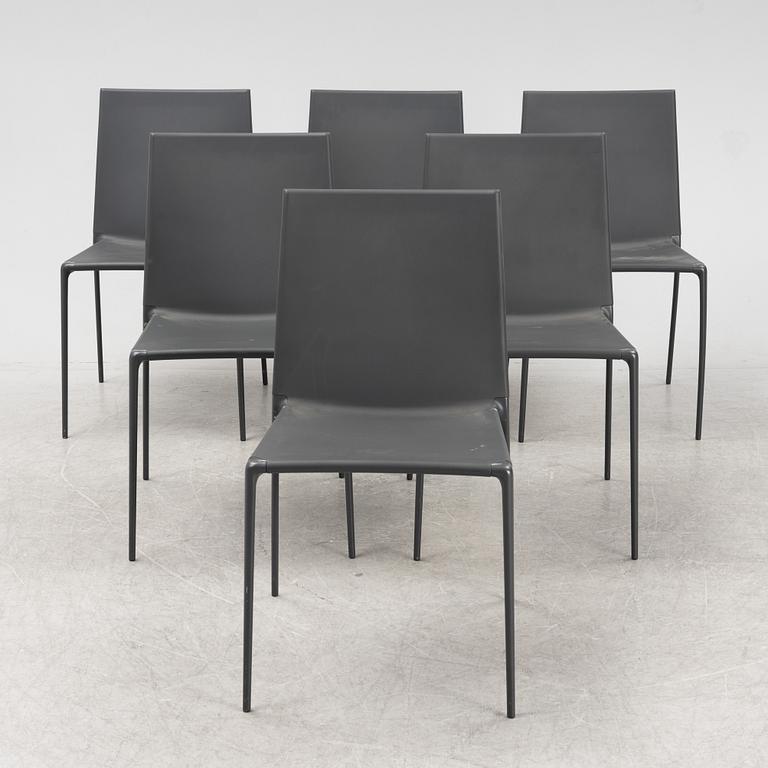 A set of six 'Alma' chairs by Roberto Barbieri for Maxalto B&B Italia, designed 2002.