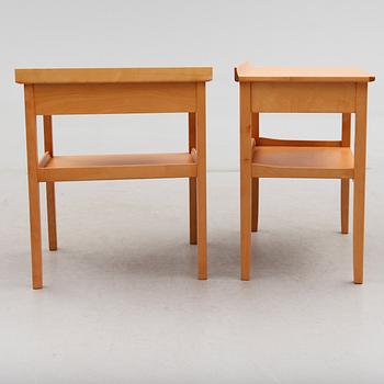 SÄNGBORD, 1 par, Carl Malmsten, Åfors Möbelfabrik, 1900-talets andra hälft.