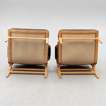 Bruno Mathsson, fåtöljer, ett par, "Ingrid", Dux, 1900-talets andra hälft.