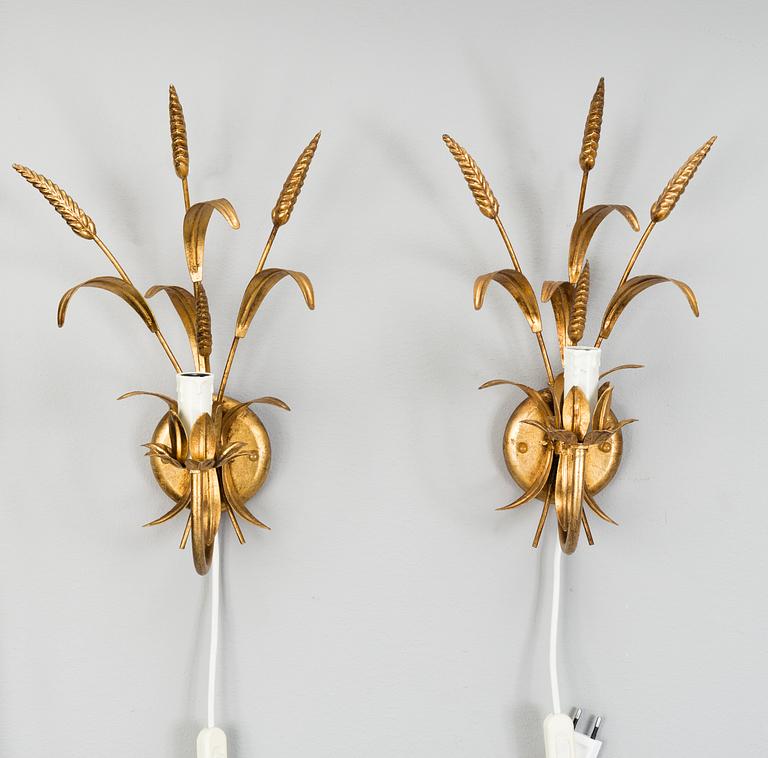 TAKKRONA SAMT ETT PAR LAMPETTER, Italien, 1900-talets andra hälft.