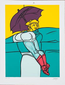 VALERIO ADAMI, färgserigrafi, signerad och numrerad xx.xx.