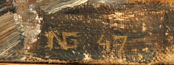 NILS GEHLIN, olja på duk, monogramsign o dat- 47.