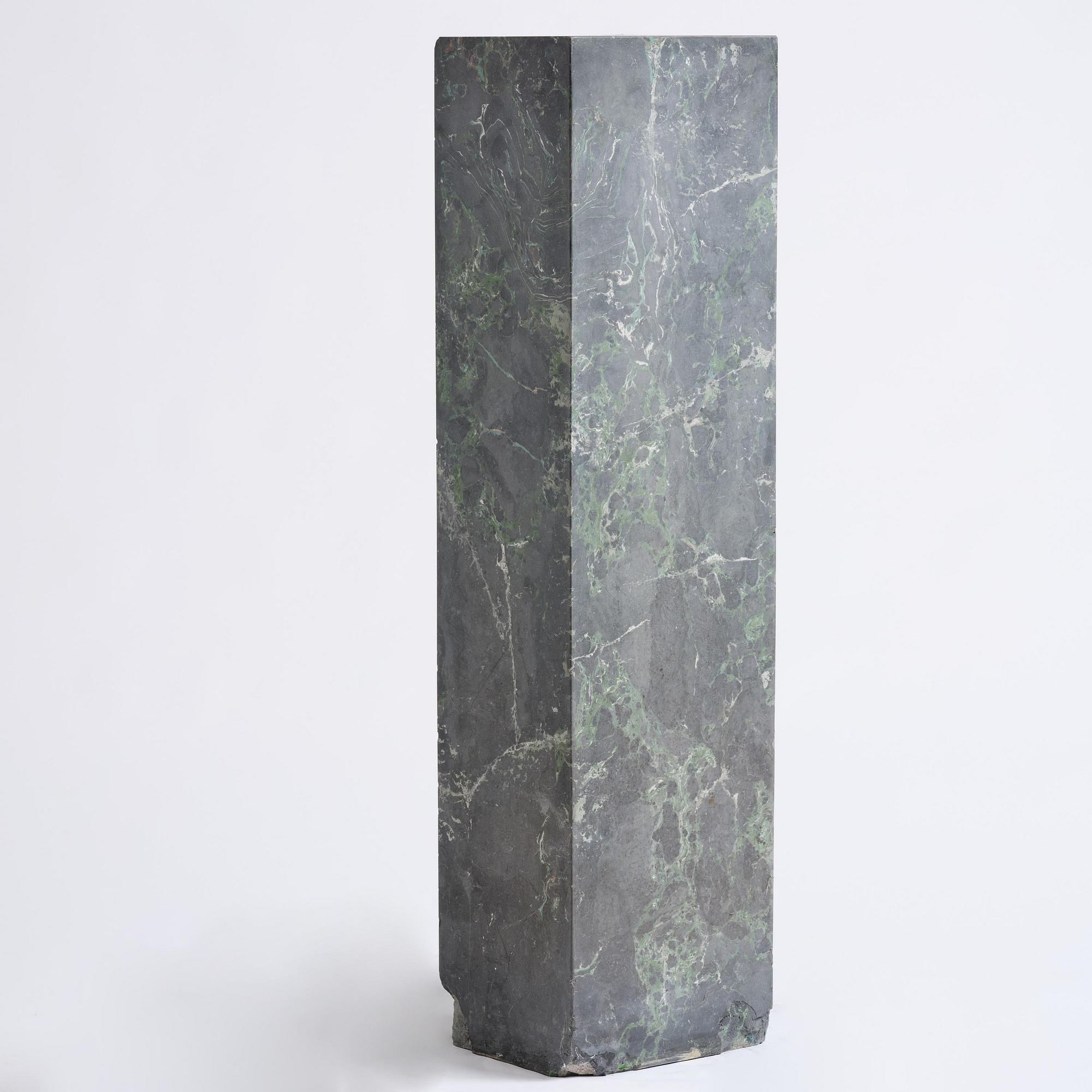 A black Scagliola 20th century column.